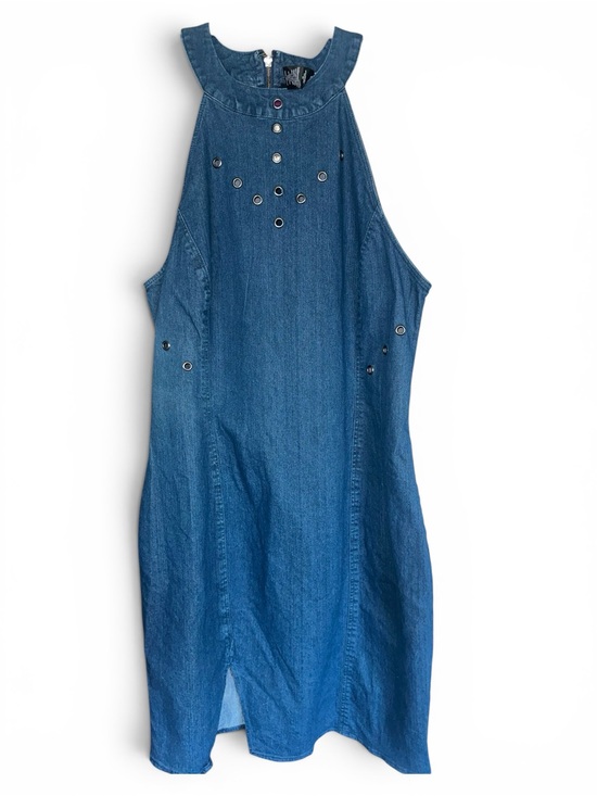 Ashley Stewart Dresses & Skirts - Ashley Stewart NWT Sleeveless Denim Shift Dress - Blue P2P 20” waist 17-18”